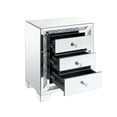thumbnail image 2 of ACME Noralie 3-Drawer Accent Table in Mirrored and Faux Diamonds, 2 of 4