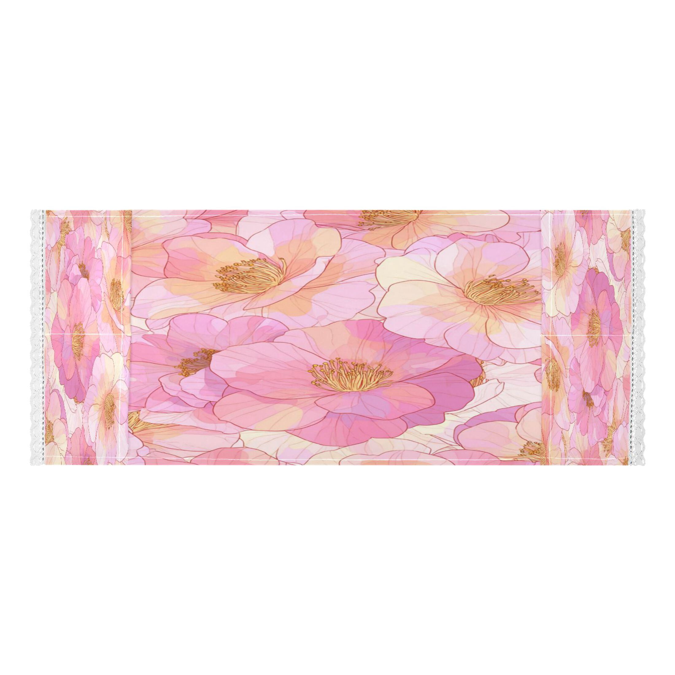 Wobogo Pink Camellia Washing Machine Cover Dustproof Washer Dryer Cover Waterproof Laundry Room Decorative Protector