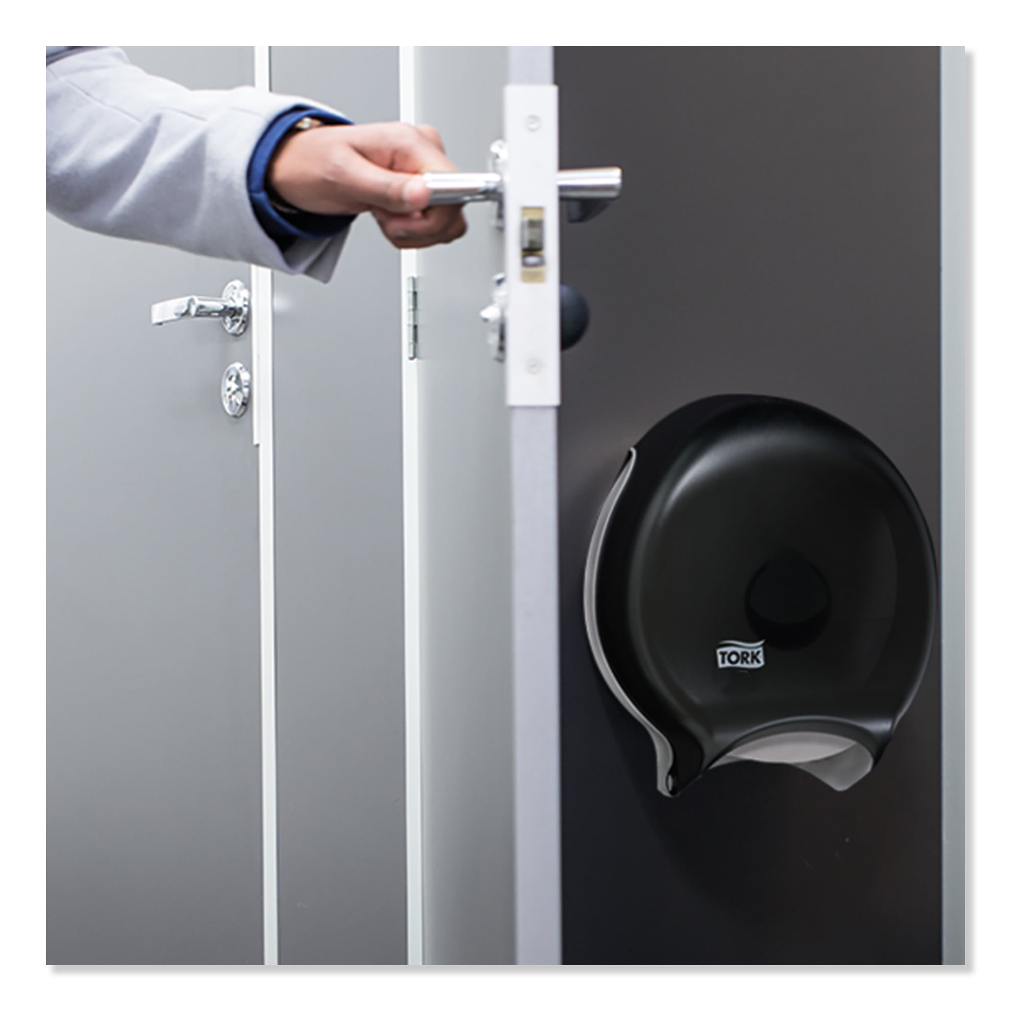 Tork Jumbo Toilet Paper Dispenser, 10.63 x 5.75 x 12, Smoke -TRK66TR