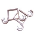 thumbnail image 1 of 2PCS Curtain Rod Aluminium Alloy Thick Double Hook Mounting Bracket(Rose Gold), 1 of 8