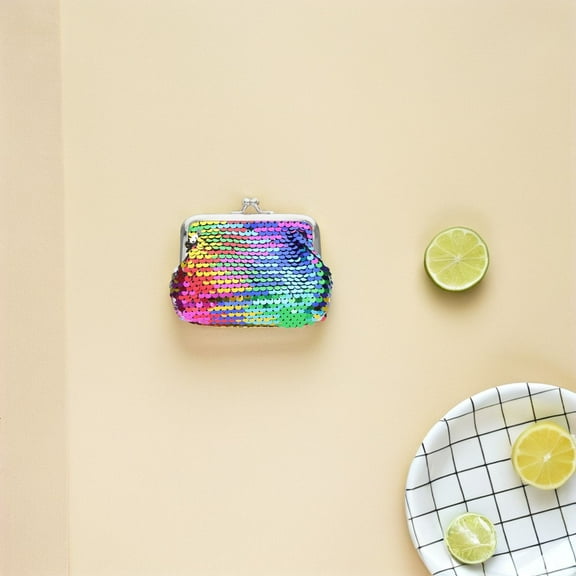 CIMAXIC 1pc Mini Wallet Coin Pouch Change Chic Sequin Purse for Carrying Coins