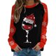 thumbnail image 2 of Puntoco Mujer Navidad Invierno Manga Larga Cuello Redondo Impresión De Letras Top Blusa Sudadera Puntoco Puntoco-9214, 2 of 4