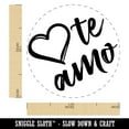 thumbnail image 2 of I Love You in Spanish Te Amo Heart Self-Inking Rubber Stamp Ink Stamper - Orange Ink - Medium 1 Inch, 2 of 7