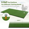 thumbnail image 4 of Spaco Artificial Turf Mat for Indoor and Outdoor Golf Practice Includes 2 Rubber Tees and 2 Alignment Sticks-25mm, Golf Hitting Mat Artificial Turf Mat for Indoor/Outdoor Practice, 4 of 6