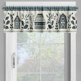 thumbnail image 5 of Ambesonne Farmhouse Valance & Curtain 3 Pcs Set, Muted Colors Folk Barn, 55"x30", Blue Grey and Off White, 5 of 7