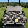thumbnail image 2 of Whosucclay Black Palm Tree Print Golf Cart Seat Cover, 4 Convenient Pockets Golf Cart Seat Protector for Yamaha Club Car Icon, Portable 51.18 x 30.3 inches, 2 of 9