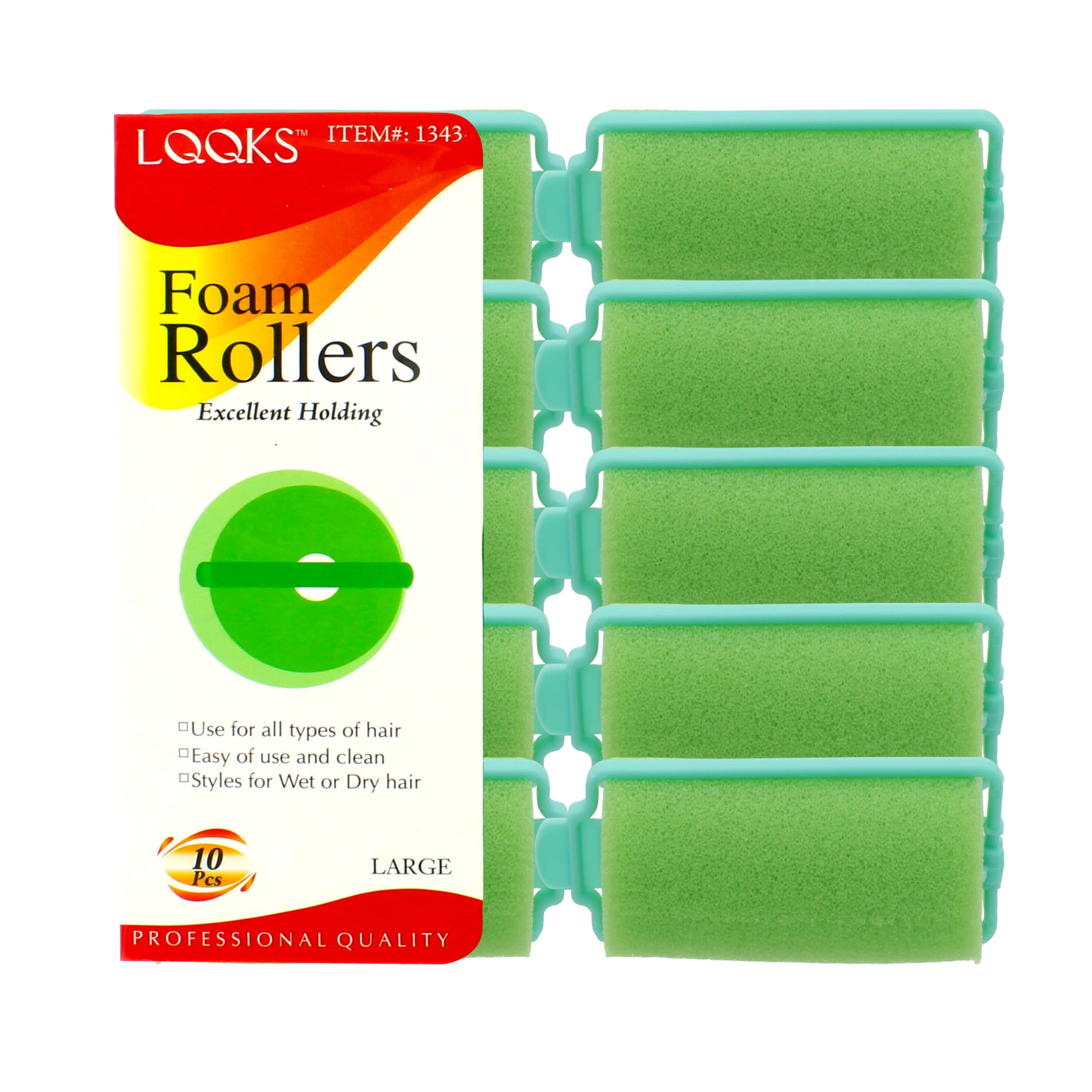 LQQKS 10Pack Large Foam Hair Rollers Professional Volumizing Rollers