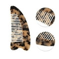 thumbnail image 2 of Unique Bargains 1 Pc Portable Anti-Static Hair Comb Light Brown Acetate Sheet, 2 of 5