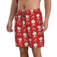 thumbnail image 2 of KLL cute Christmas Moose Men's Casual Summer Beach Shorts Hawaiian Shorts with Pockets-Large, 2 of 5