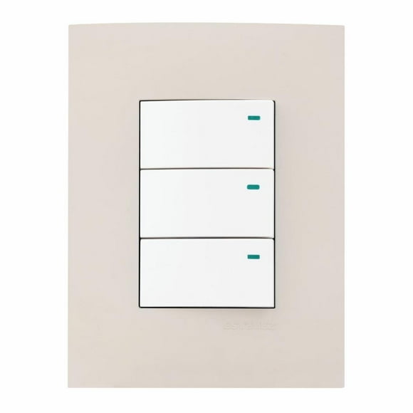 Placa 3 Ventanas Estévez Plástico Taupe