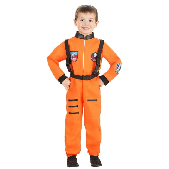 Kid's Classic Orange Astronaut Costume