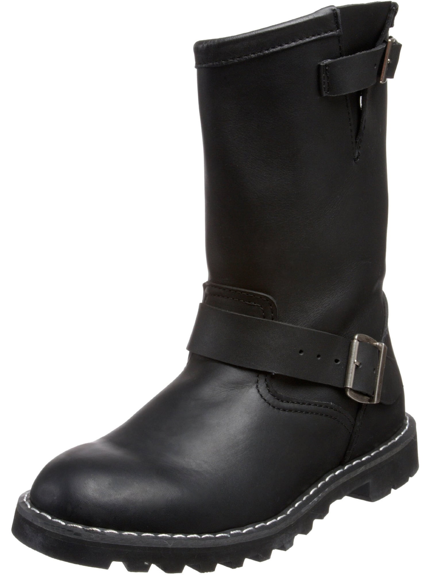 Demonia MENS SIZING Black Leather Calf Boot Gothic Boot Biker Boot Combat Size 7 Walmart