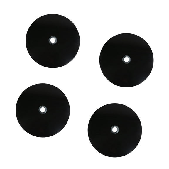 4 Pack 32" Fifth Wheel Disc Lube Plate w/ Steel Retention Clip - 5mm Thick, HDPE - Friction protection for 5th Wheel Trailer, RV, Camper Safety Kit