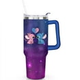 thumbnail image 2 of 40oz Cartoon Movie Stainless Steel Tumbler with Lid and Straw,Spill Proof Cartoon Travel Cup for Cartoon Lovers Double Wall Vacuum Insulated Coffee Mug with Handle Blue, 2 of 7
