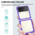 thumbnail image 7 of SaniMore for Samsung Galaxy Z Flip 4 Crystal Clear [Not Yellowing Technology] Case, Hard PC & TPU Bumpers Case with Wireless Charging Shockproof Protective Case for Samsung Z Flip 4, Purple, 7 of 7