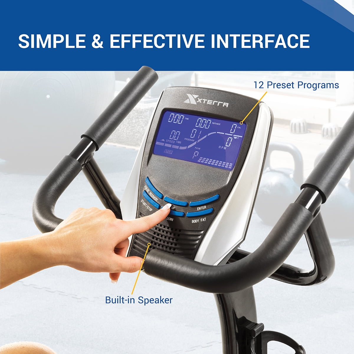 XTERRA Fitness SB250 Recumbent Bike with Advanced Console Features