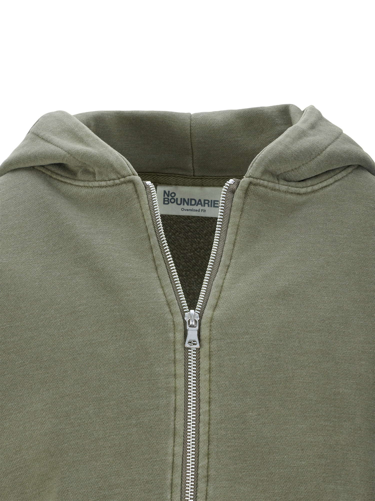 No Boundaries Zip Hoodie with Long Sleeves, Men's & Big Men's