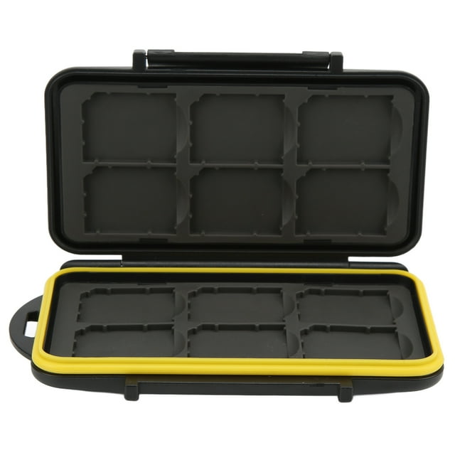 Estuche para tarjetas de almacenamiento, resistente al desgaste, con 12 ranuras, caja de transporte para tarjetas de almacenamiento