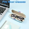 thumbnail image 3 of sixwipe 3 Pack Floral Glasses Case Hard Shell - Eyeglass Storage Box with Cleaning Cloth, Portable Travel Eyeglasses Case for Women & Men, Protective Cover for Reading/Sunglasses/Myopic Glasses, 3 of 8