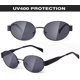 thumbnail image 5 of Gafas de sol ovaladas de moda para mujeres y hombres,Gafas de sol con marco de metal retro de los años 90 Y2K, 5 of 5
