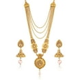 thumbnail image 1 of Sukkhi Traditional Gold Plated Long Haram Dual Necklace Set for women, 1 of 5