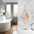 thumbnail image 2 of Yayeee 2 Pack Hand Towels for Bathroom 100% Cotton 16" x 28" Soft Absorbent Kitchen Towel, Orange Starfish, 2 of 7