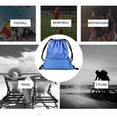 thumbnail image 3 of Cherryhome Backpack Bag, Waterproof Draw String Back Sack with Zip Pocket, Gym Drawstring Bags Swim Bag for Men Women, 3 of 4