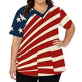 thumbnail image 5 of KDDYLITQ Womens U.s. 250th Anniversary Shirts 4th Of July 250th Birthday V Neck Tops Liberty 250 Years Birthday Independence Blouses American Flag 2026 Short Sleeve Tees Navy 4XL, 5 of 7
