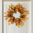 thumbnail image 3 of 18in Fall Wreaths for Front Door, Fall Decorations for Home, Wreath with Pumpkins Flowers for Thanksgiving Halloween Farmhouse Harvest Home Decor, 3 of 5
