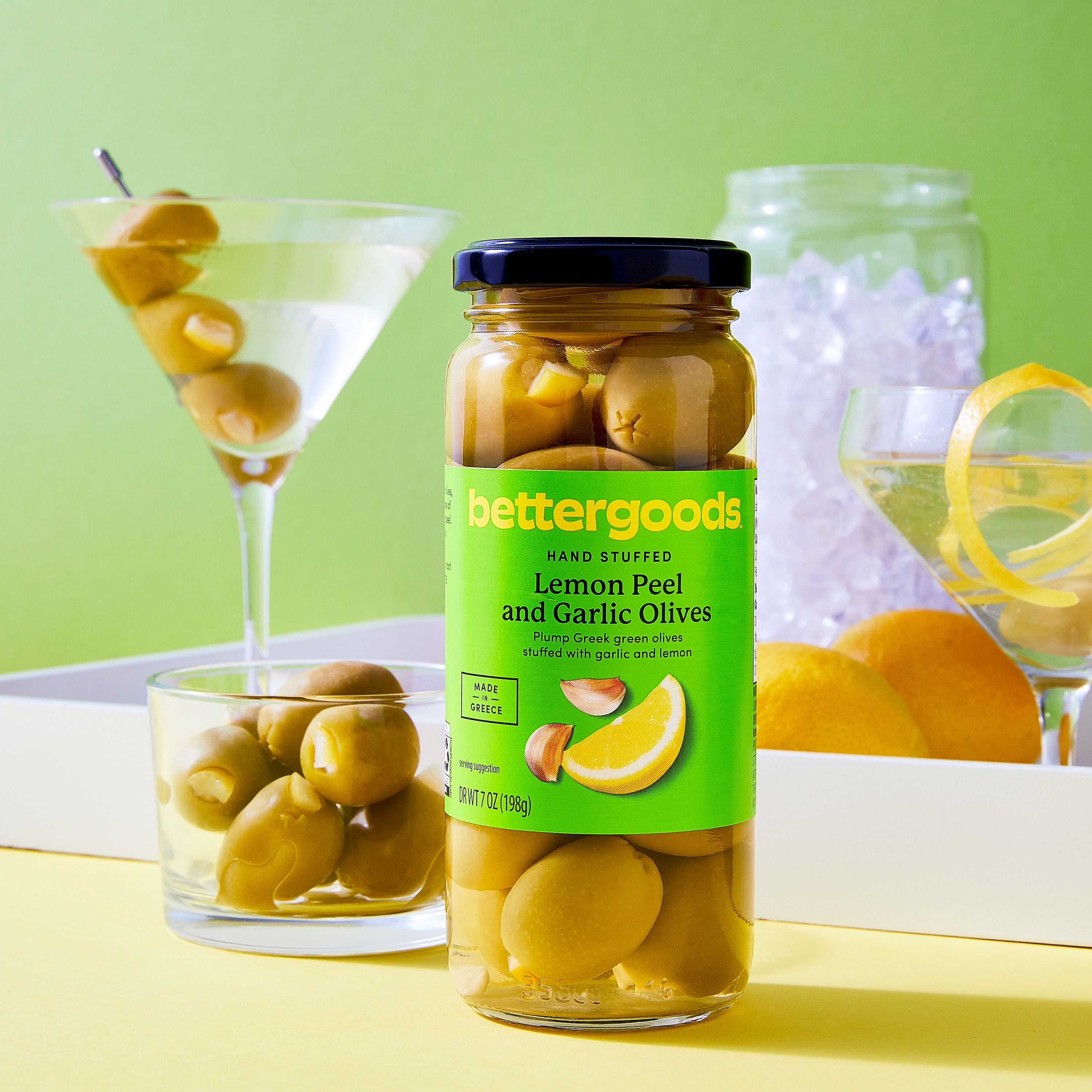 bettergoods Lemon Peel and Garlic Olives, 7 oz