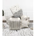 thumbnail image 6 of Pasargad Home 18"H Galaxy Cowhide & Sari Silk Pouf Ottoman, 6 of 6