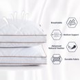 thumbnail image 5 of Set of 2 Natural Goose Down Feather Gusseted Pillows for Restful Sleep - Cotton Cover, Downproof, Side and Back Sleepers, 5 of 5
