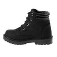 thumbnail image 3 of Rugged Bear Lace-Up Unisex Low Heel Little Kids Casual Boots - Black, 4, 3 of 6