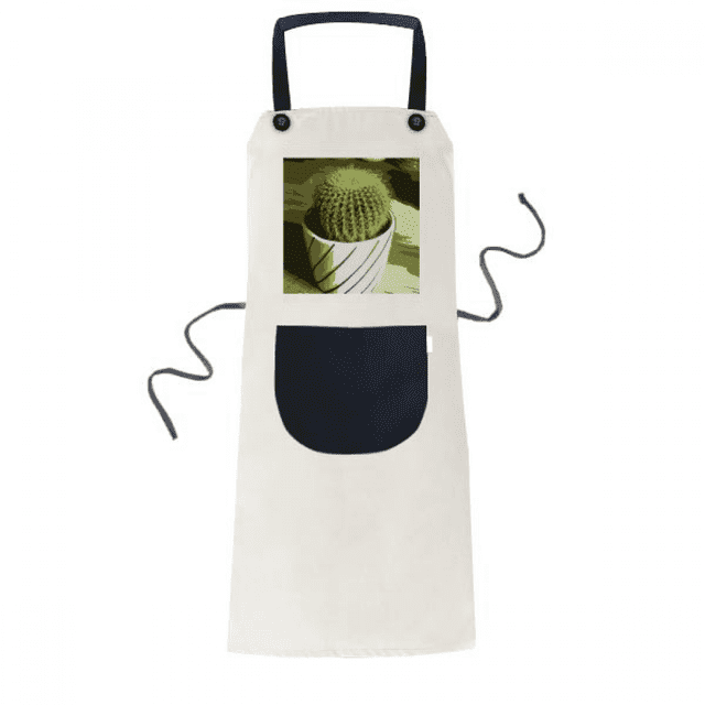 Tablier à Fleurs Mexicaines Cactus Fort Ajustable en Coton Lin avec Poche pour Cuisine BBQ