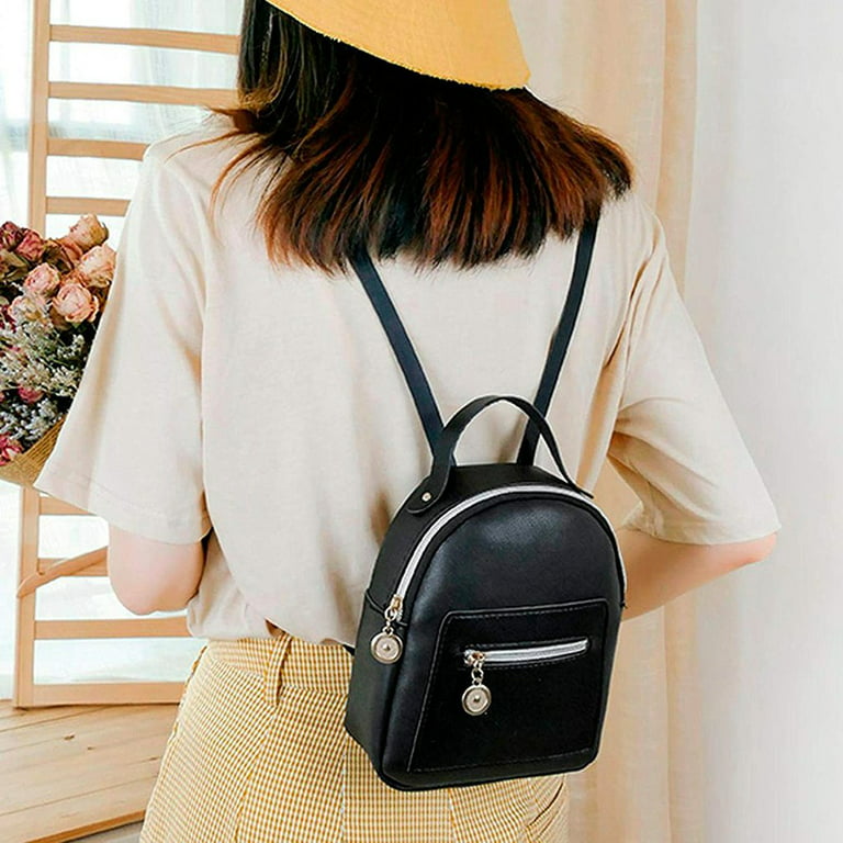 Mini Women's Backpack PU Leather Women's Bags Small Backpack Fashion School  Bags Girls Cute Female Backpack