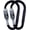 Black, variant on Combination Carabiner Clips, Resettable 3 Dial Digit Combination Lock Carabiner Keychain,for Suitcase Luggage Travel Baggage Backpack (D Shaped, Large Size, Black, 2 Pack)