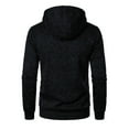 thumbnail image 6 of sususu Mens Black Hoodie Zip Up Casual Sports Hooded Cardigan With Embossed Design For Fitness And Leisure,Black,XXL, 6 of 6