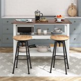 Novogratz Tallen 48" Kitchen Island Table with Drop Leaf and Storage ...