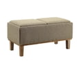 thumbnail image 3 of Strick & Bolton  Nir Storage Ottoman  with Reversible Trays Assembled Blue Fabric Rubberwood, Fabric Storage, Tray Top Transitional, Modern &, 3 of 5