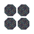 thumbnail image 2 of Disketp Shells And Seaweed Funny Coasters,4 Pcs Leather Coasters With Holder, Perfect Housewarming Hostess Gifts,Protect Furniture From Water Marks Scratch And Damage, 2 of 9