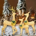 thumbnail image 2 of Uutvmp 3 Pcs Christmas Lights Reindeer Decoration Set, Xmas Outdoor Deer Ground Plug Ornament with Warm White LED Lights, Christmas Garden Ground Plug Yard Decoration for Xmas Party, 2 of 7