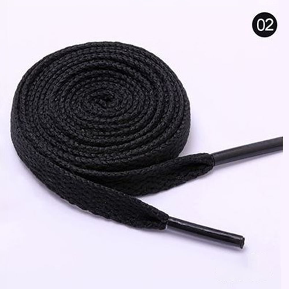 Quality Durable Wide 9mm 2 Pairs Flat Shoelaces Shoe Laces for Sneakers and Trainers Shoes 