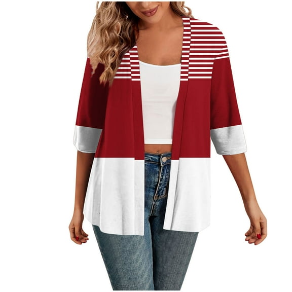 Fall Shirts for Women Tops Plus Size Tunic 3/4 Length Sleeve Womens Tops Women's Blouses New Arrivals Fashion Gifts