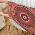 thumbnail image 3 of Mandala Round Table Cloth Luxury Ethnic Colorful Tribal Round Boho Floral Elastic Edged Table Cover Fade and Stain Resistant Table Cloths Easy to Clean Fits Tables 40-44" Diameter, 3 of 4