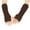 Coffee, variant on D-GROEE 1 Pair Knitted Arm Warmers Gloves Winter Long Fingerless Gloves Thumb Hole Gloves Mittens for Women