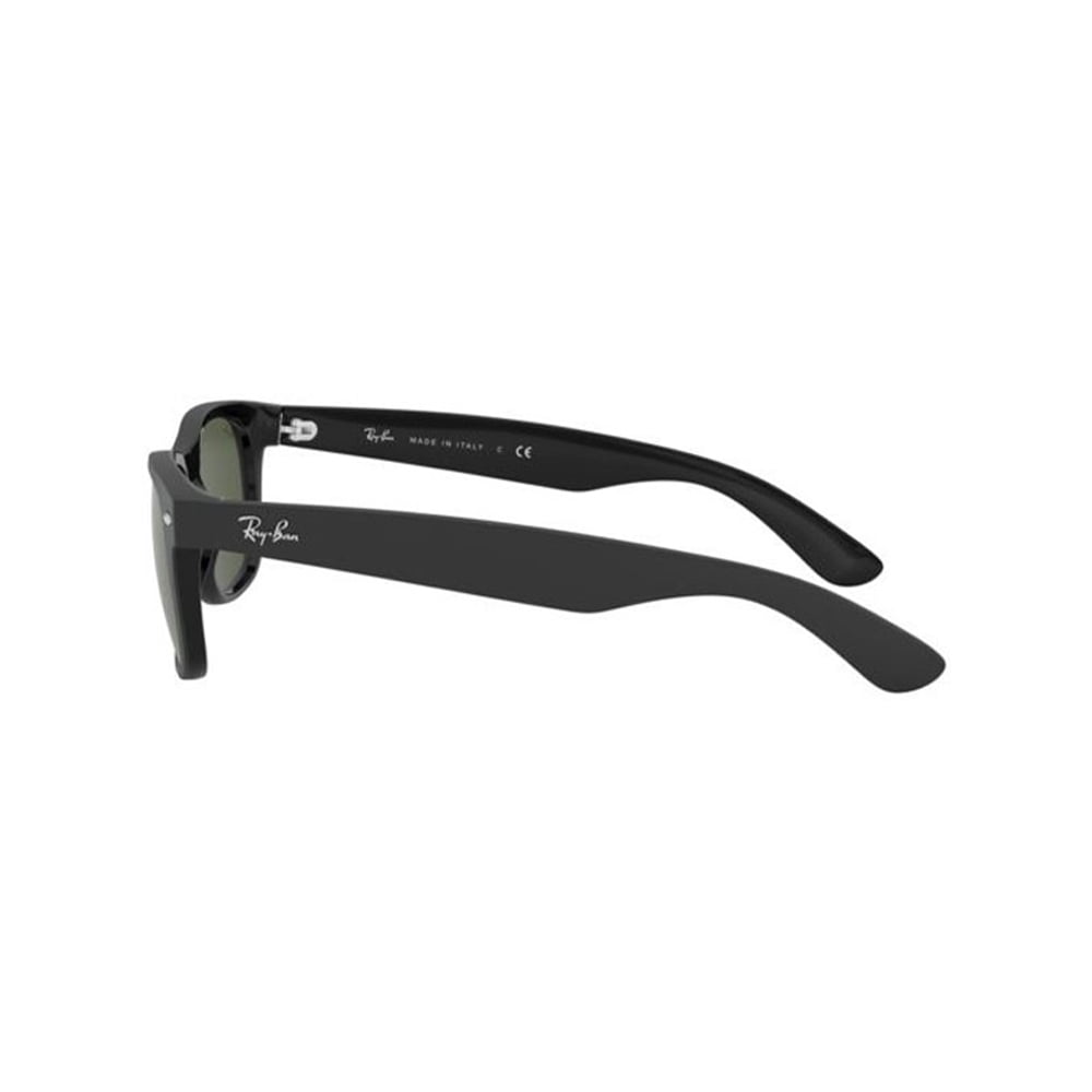 Ray-Ban sunglasses RB2132 New Wayfarer (646231) rubber black on black with g-15 green lenses, 55mm