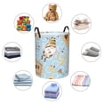thumbnail image 6 of Kll Cute Gnome Bee Collects Honey Waterproof Foldable Laundry Hamper Bucket With Handles For Storage Bin,Kids Room,Home Organizer (Small), 6 of 8