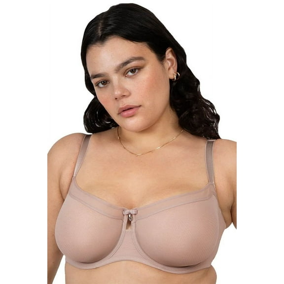 Curvy Couture Sheer Mesh Unlined Balconette 1611