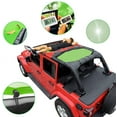 thumbnail image 2 of Shadeidea Sun Shade Compatible with Jeep Wrangler JL Top Sunshade Front and Rear 2 piece-Green Mesh Screen Sunshade JLU Unlimited 4 Door 2018-2023 New Model Cover UV Blocker with Grab Bag, 2 of 7