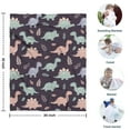 thumbnail image 4 of Purple Cartoon Dinosaurs Leaves Pattern Blanket,Comfortable Soft Lamb Wool Throw Blanket,All Season,Warm Lightweight Blankets for Sofa Bed Couch Living Room Chair,30"x40", 4 of 4